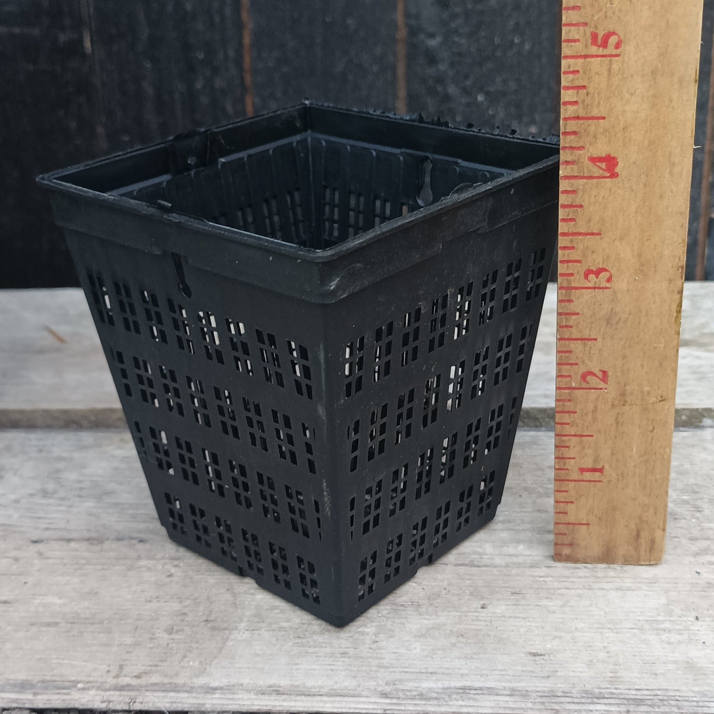 4" square perforated grow basket
