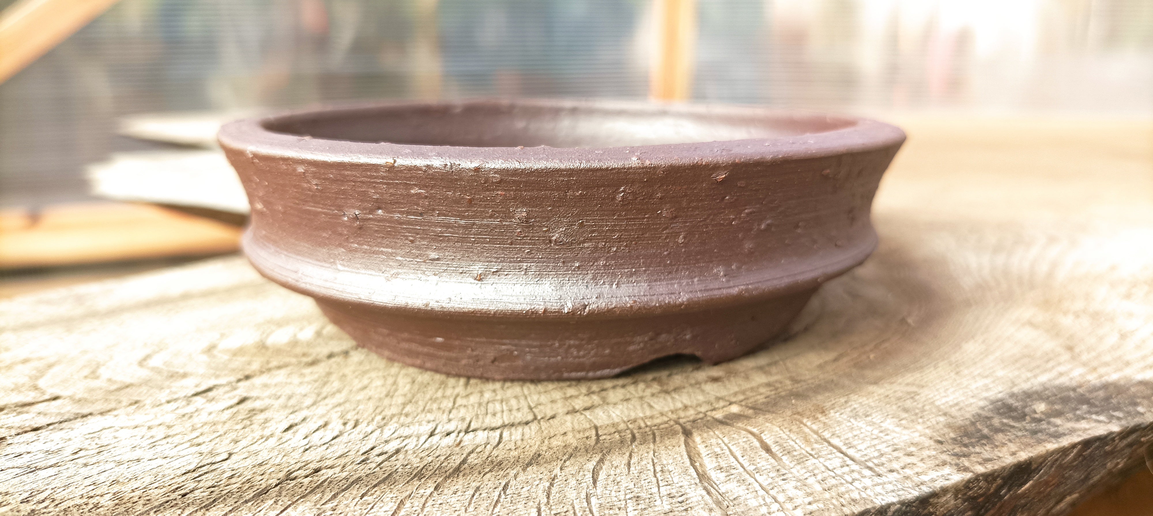 Banded round pot from Mr. Mitunobu Ito #38 – Left Coast Bonsai