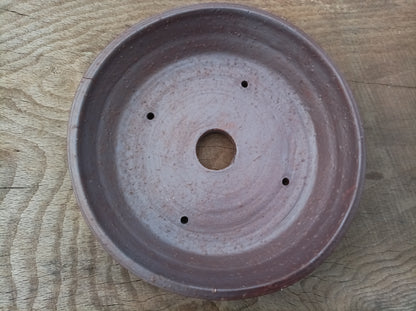 Large, shallow round pot by Mr. Mitunobu Ito #50